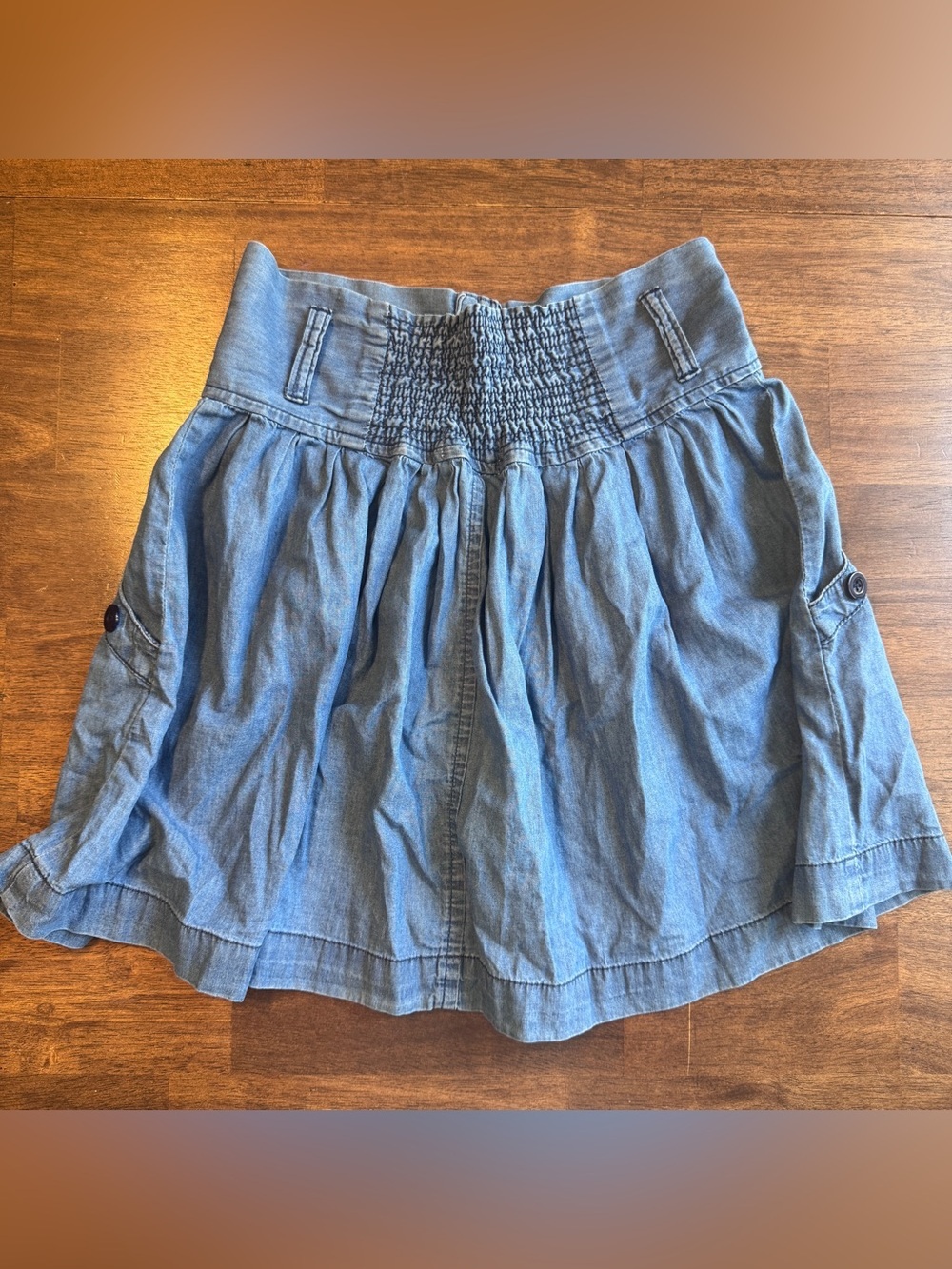 Lola Women’s Small Denim Skirt Button Front A-Line Medium Wash Y2K 2011 - Picture 2 of 4